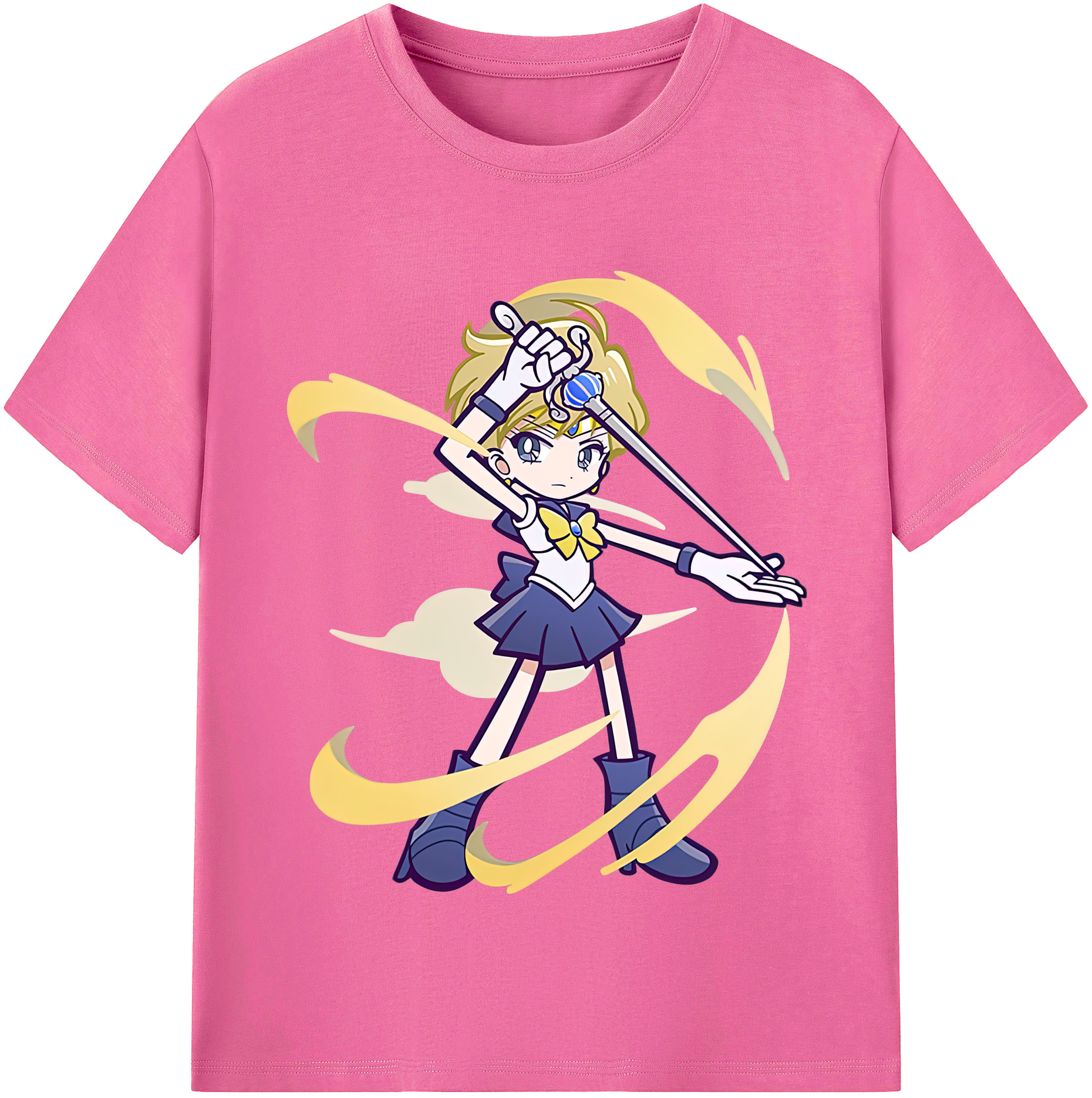 （画像用） 美少女戦士セーラームーン 天王はるか Sailor Moon Tenoh Haruka レディースカジュアルプリントTシャツ（綿100％）